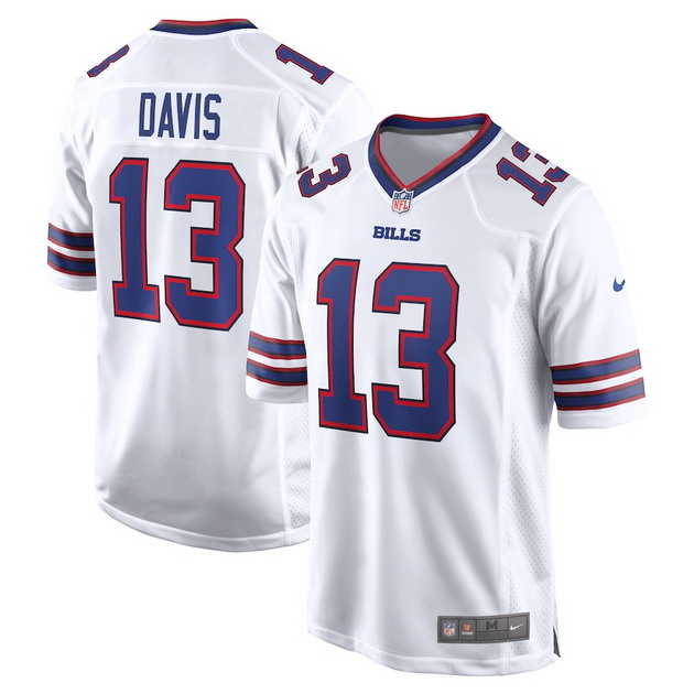 mens nike gabe davis white buffalo bills game player jersey